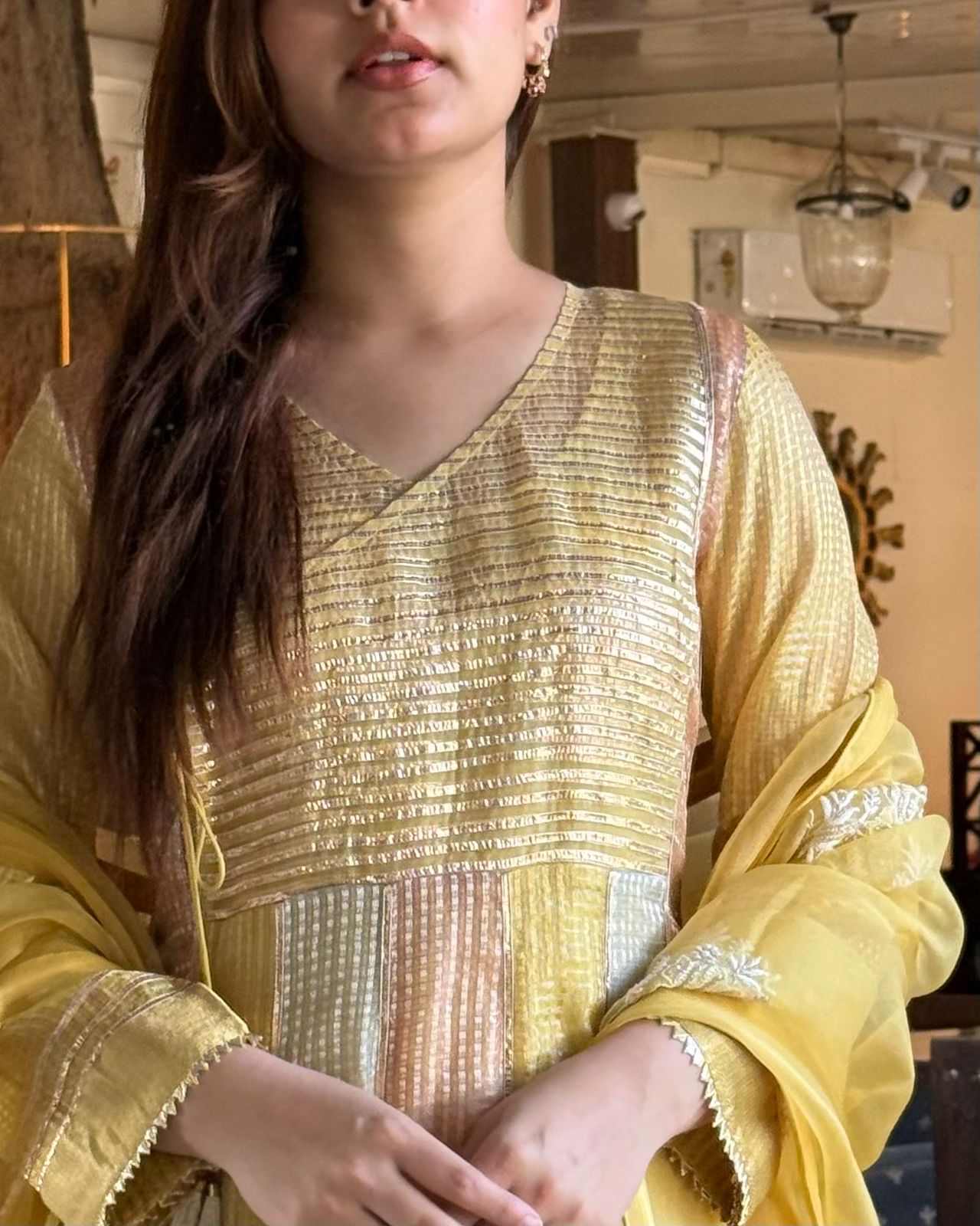 Handloom Tissue Kota Cassata Anarkali