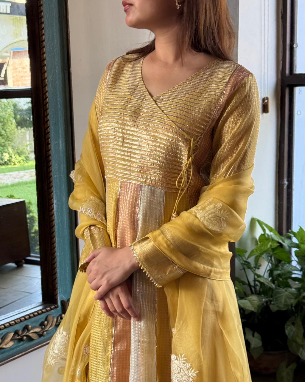 Handloom Tissue Kota Cassata Anarkali