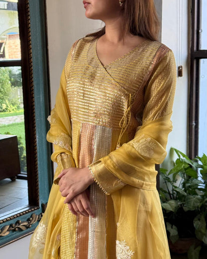 Handloom Tissue Kota Cassata Anarkali