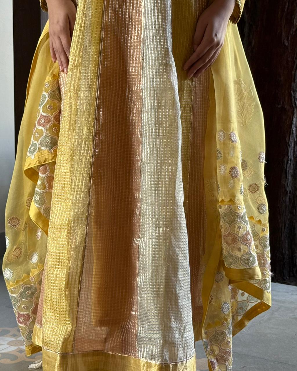 Handloom Tissue Kota Cassata Anarkali