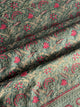 Hazel Green Tussar Silk Unstitched Kurta Dupatta Set with Multicolour Chikankari Embroidery