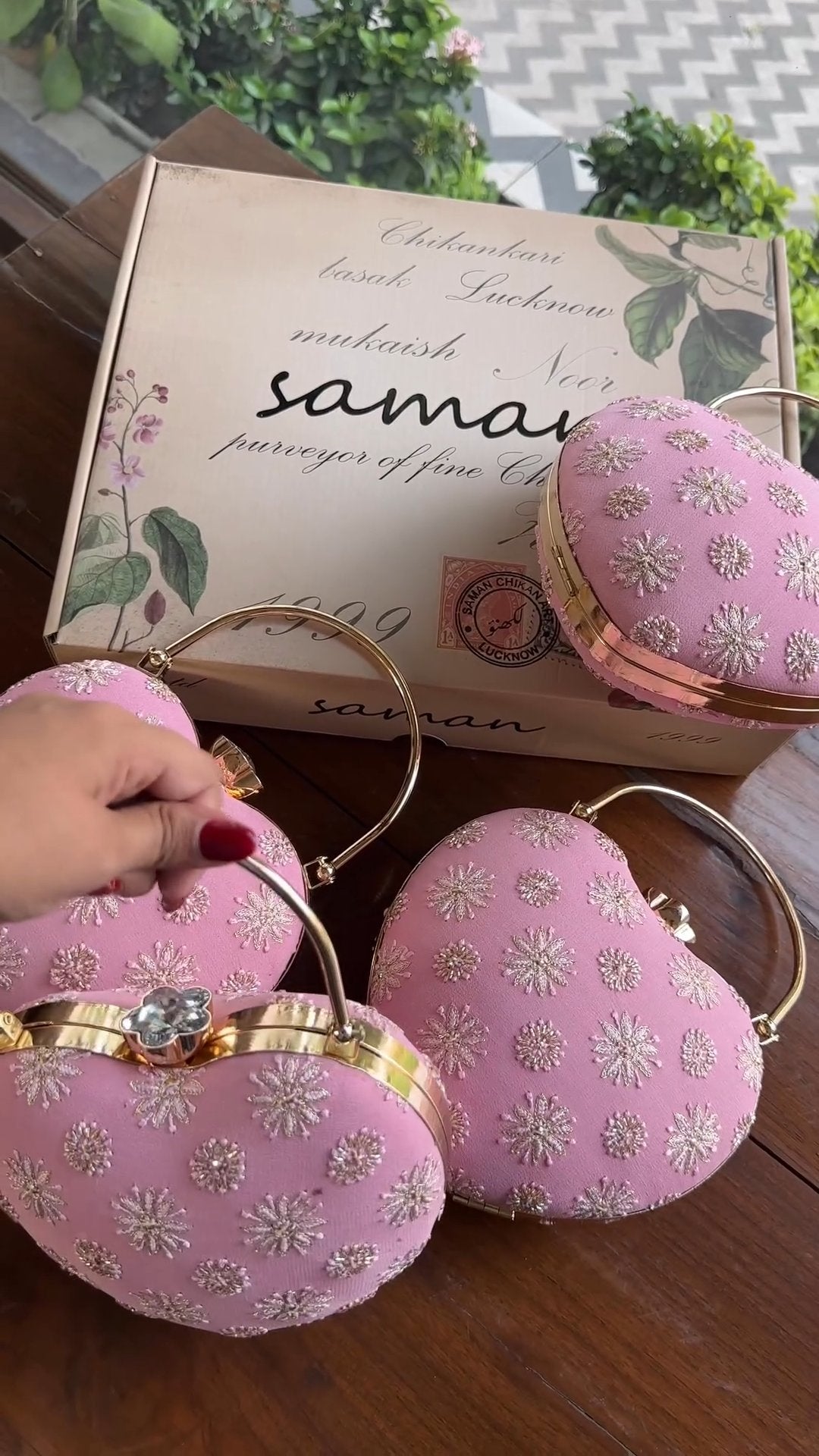 Head Shaped Chikankari Sling Bag