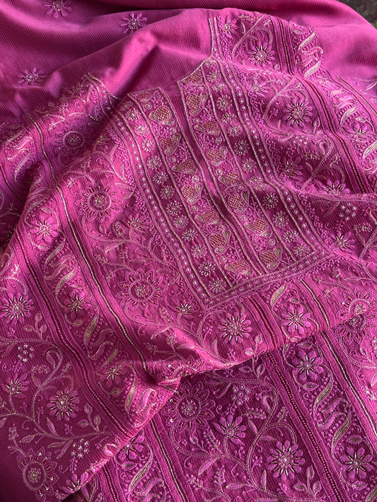 Hot Pink Shade Rasm Maheshwari Highlights Fabric