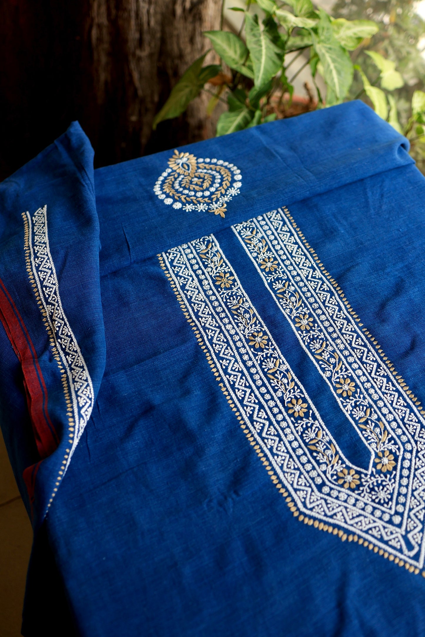 Ink Blue Malkha Handspun Khadi Kurtas Unisex Fabrics