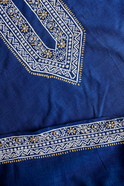 Ink Blue Malkha Handspun Khadi Kurtas Unisex Fabrics