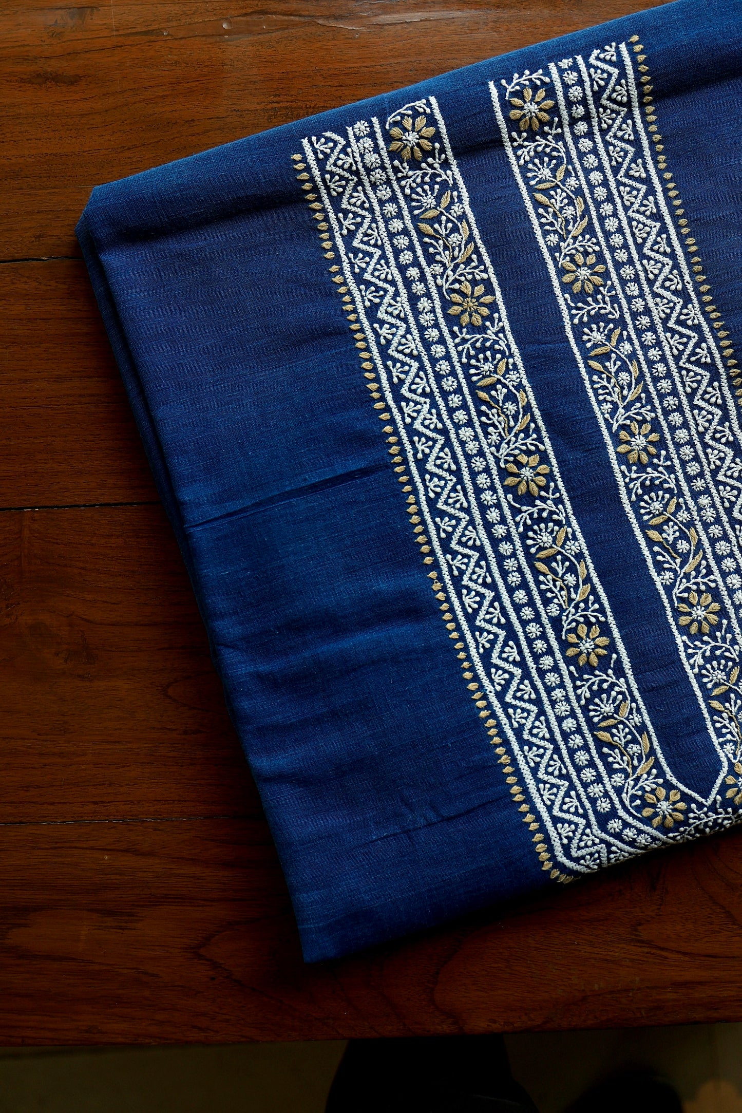 Ink Blue Malkha Handspun Khadi Kurtas Unisex Fabrics