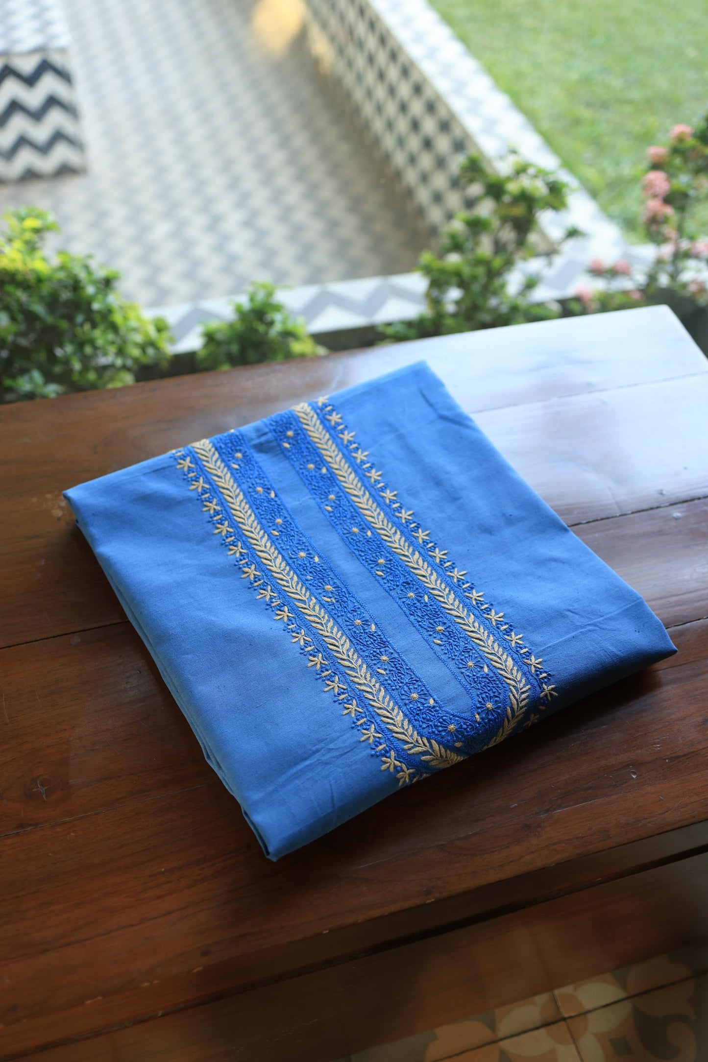 Ink Blue Malkha Handspun Khadi Kurtas Unisex Fabric