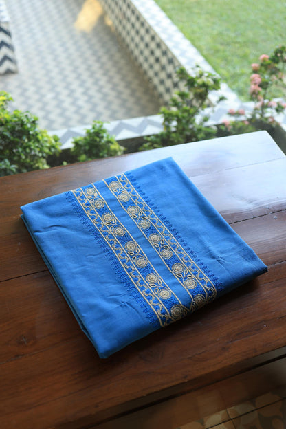 Ink Blue Malkha Handspun Khadi Kurtas Unisex Fabric