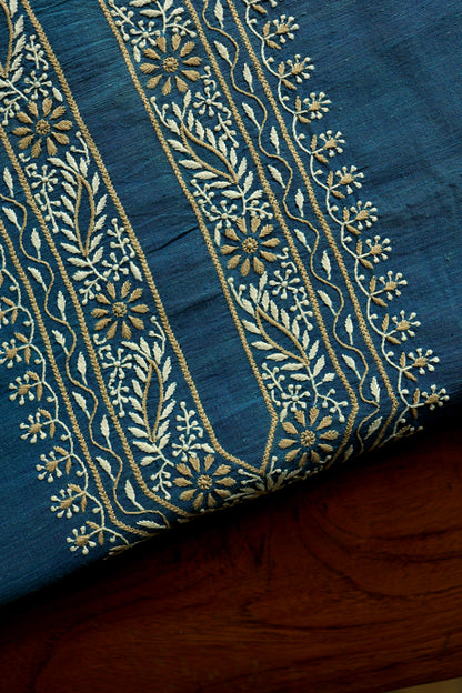 Ink Blue Malkha Handspun Khadi Kurtas Unisex Fabric