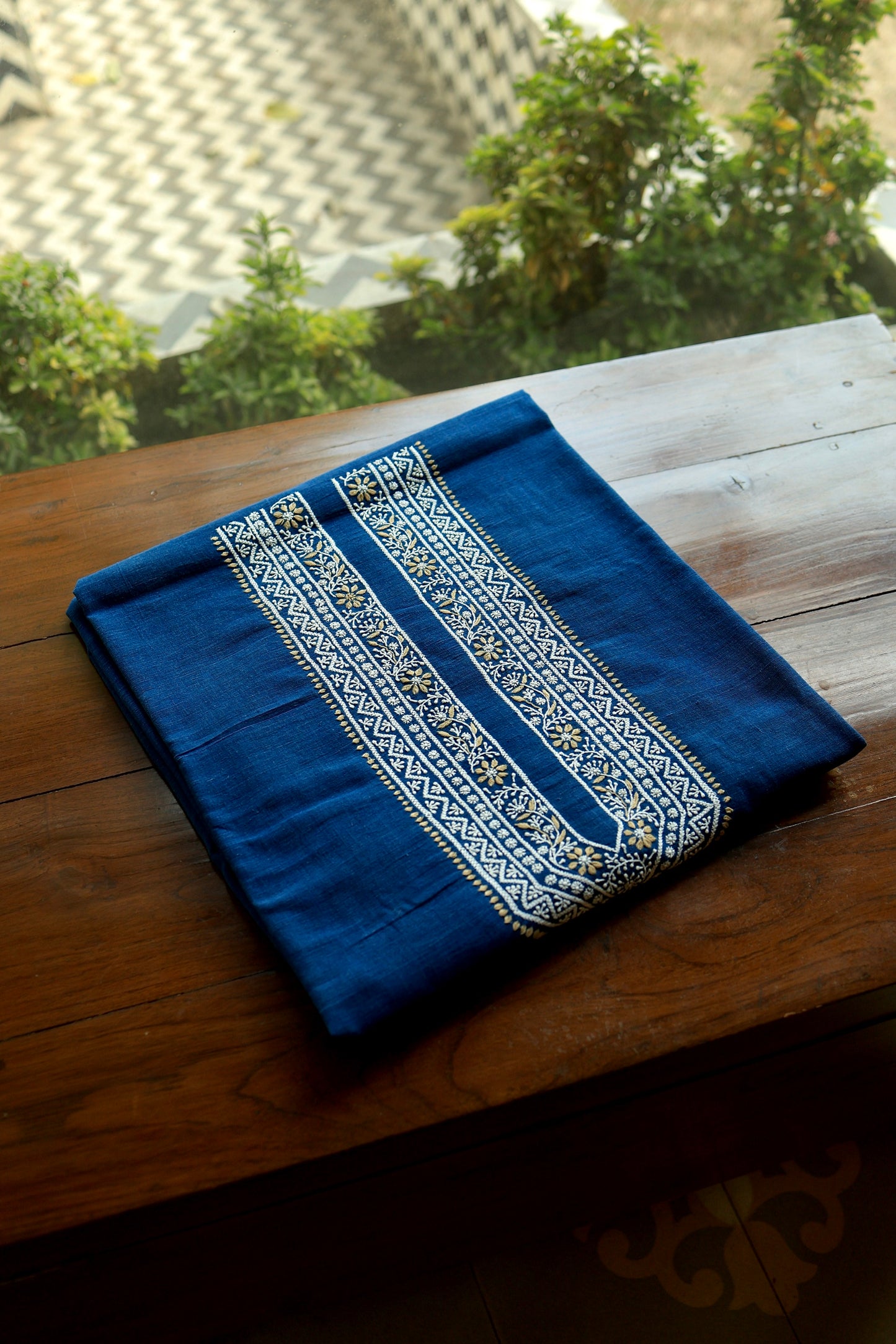Ink Blue Malkha Handspun Khadi Kurtas Unisex Fabrics