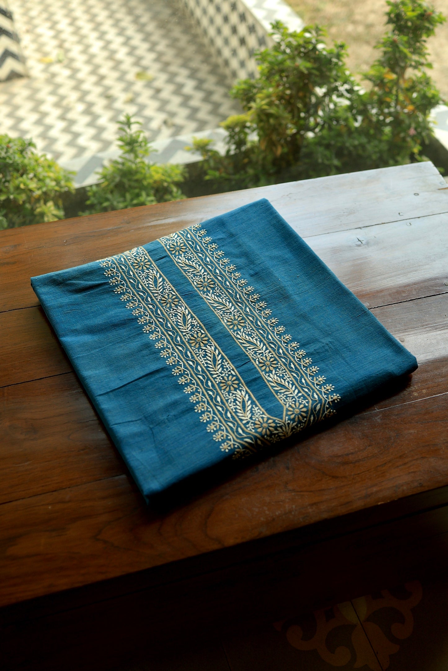 Ink Blue Malkha Handspun Khadi Kurtas Unisex Fabric