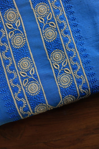 Ink Blue Malkha Handspun Khadi Kurtas Unisex Fabric