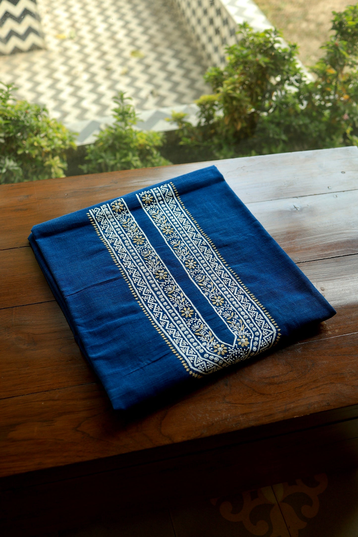 Ink Blue Malkha Handspun Khadi Kurtas Unisex Fabrics