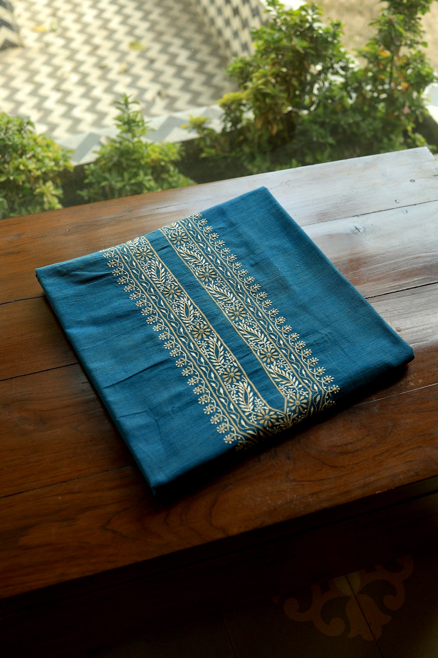 Ink Blue Malkha Handspun Khadi Kurtas Unisex Fabric