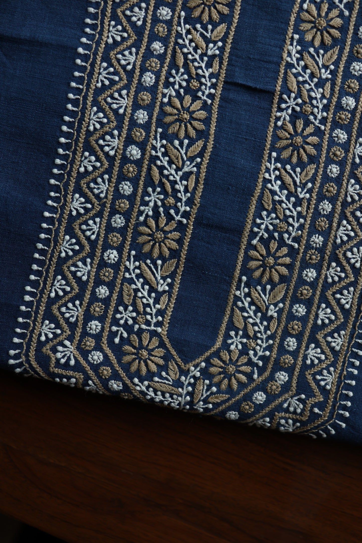 Ink Blue Malkha Handspun Khadi Kurtas Unisex Fabric