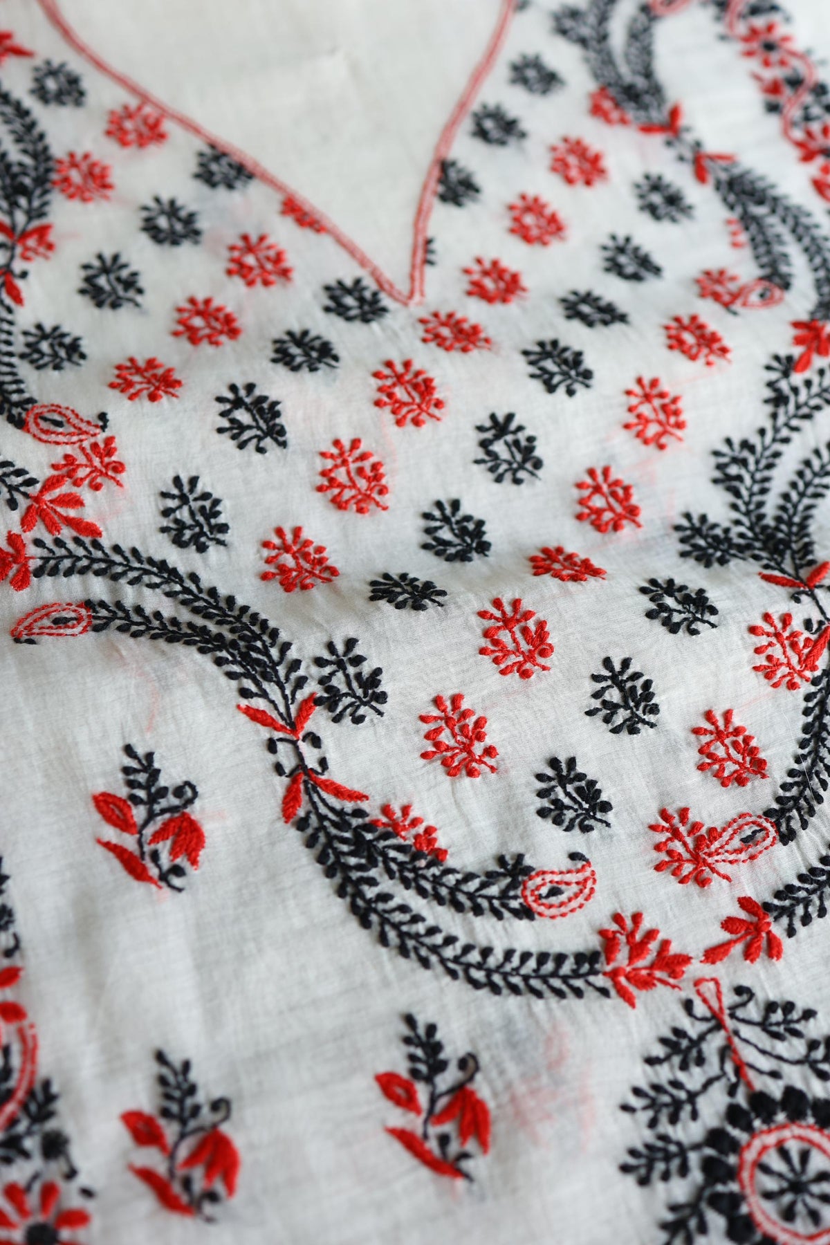 Ivory Mul Chanderi Silk Kalamkari Unstitched Kurta Dupatta Set