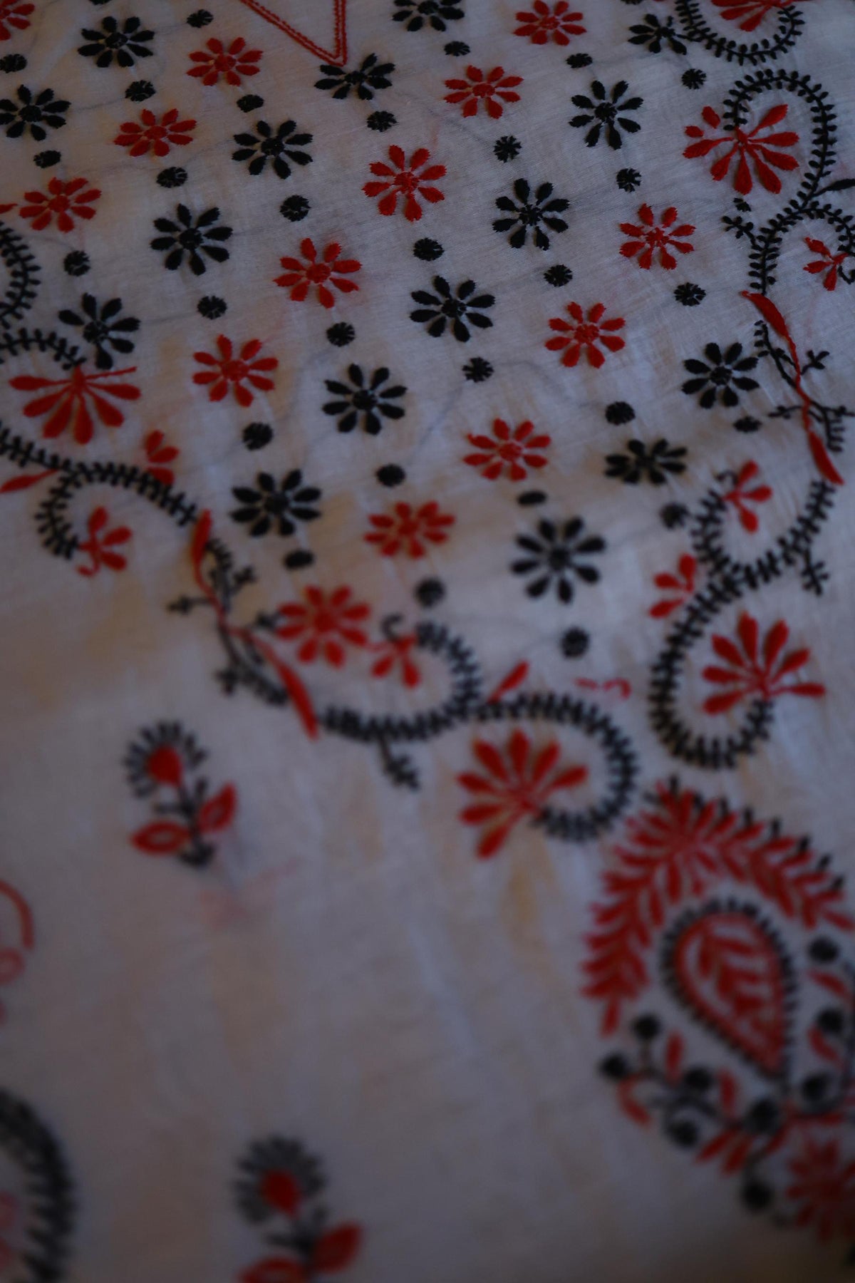 Ivory Mul Chanderi Silk Kalamkari Unstitched Kurta Dupatta Set