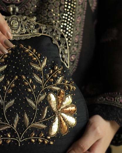 Jet Black | Vintage Ari Mukaish Sling Bags