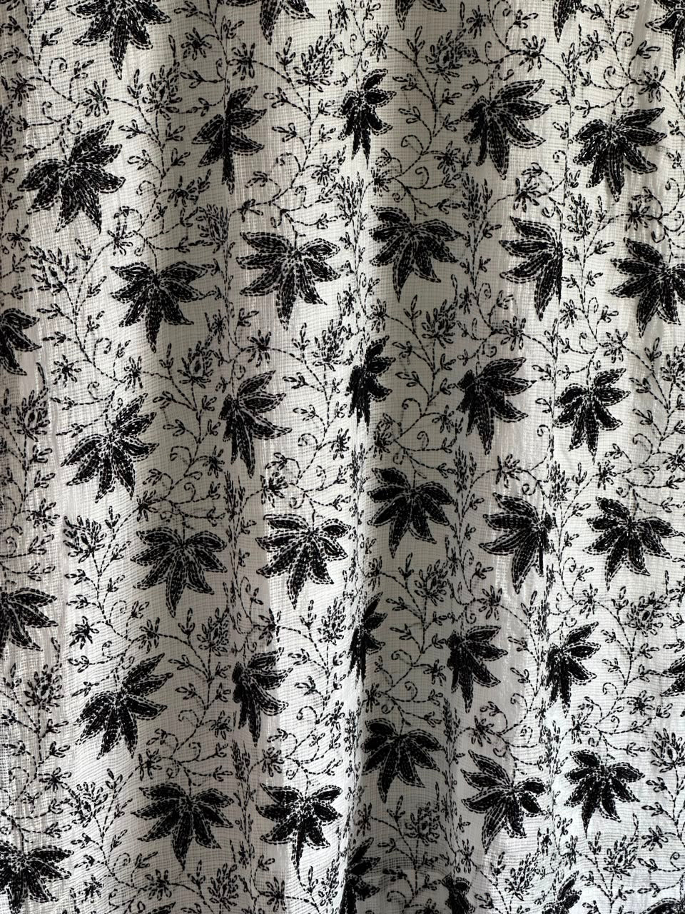 Kota Monochrome Sequins Work Chikankari Kurta Dupatta Set