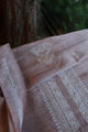Lavender Linen Chikankari Unstitched Men's Kurta Fabric