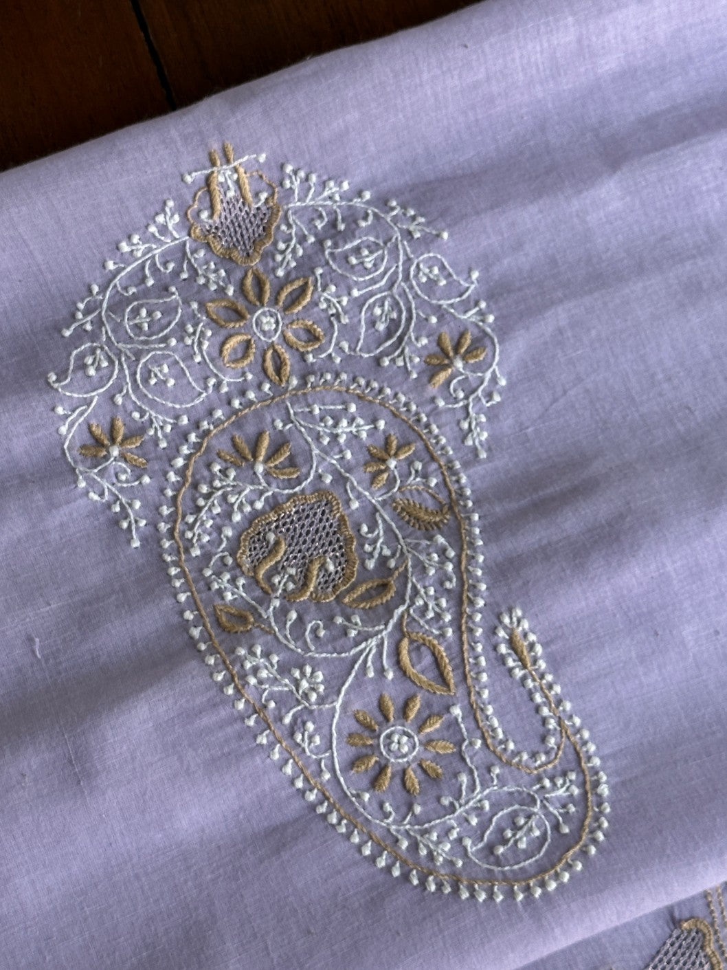 Lavender Shade Shade Unisex Chikankari Bengal Muslin Kurtas
