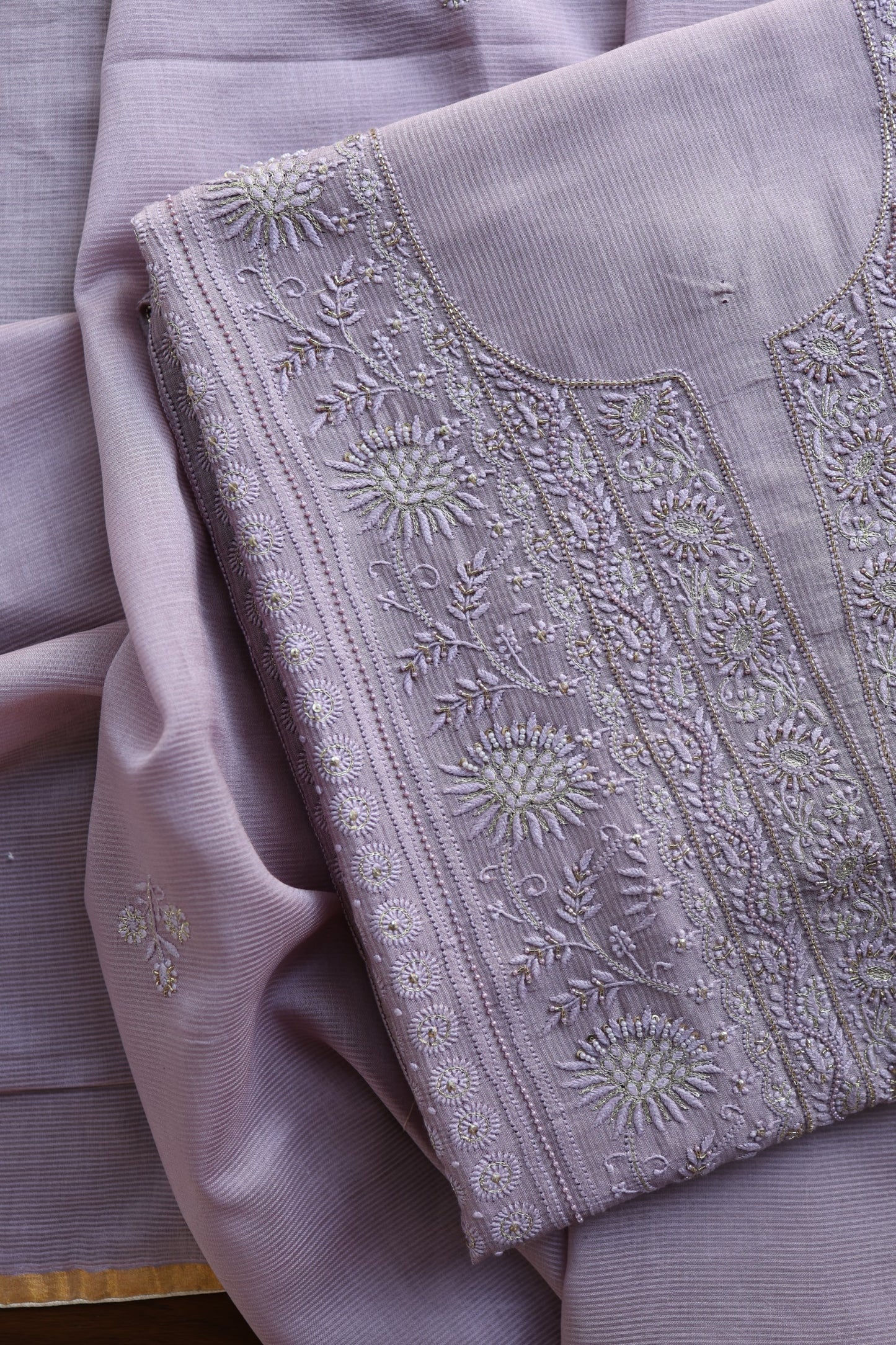 Lavender Shade Rasm Maheshwari Highlights Fabric