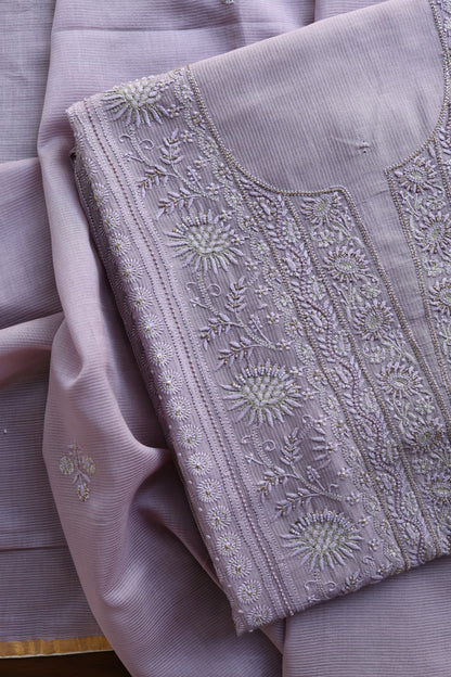 Lavender Shade Rasm Maheshwari Highlights Fabric