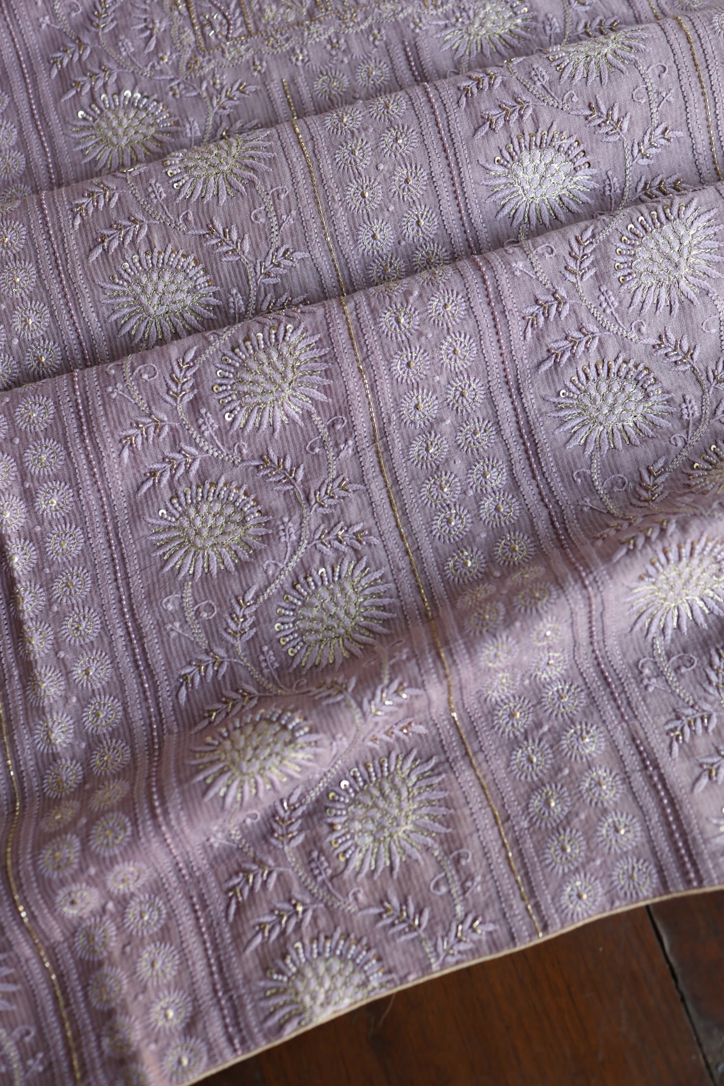 Lavender Shade Rasm Maheshwari Highlights Fabric
