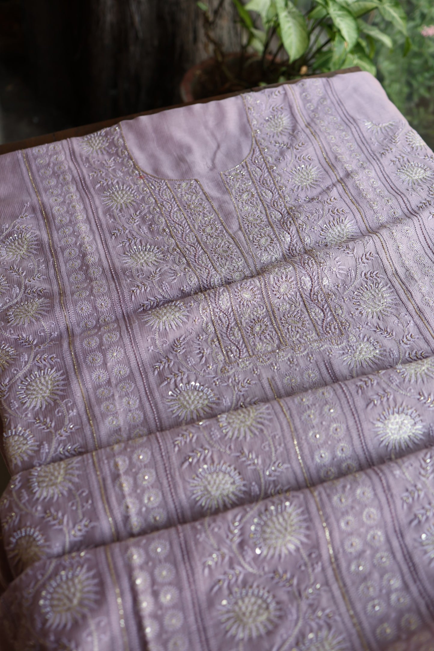 Lavender Shade Rasm Maheshwari Highlights Fabric