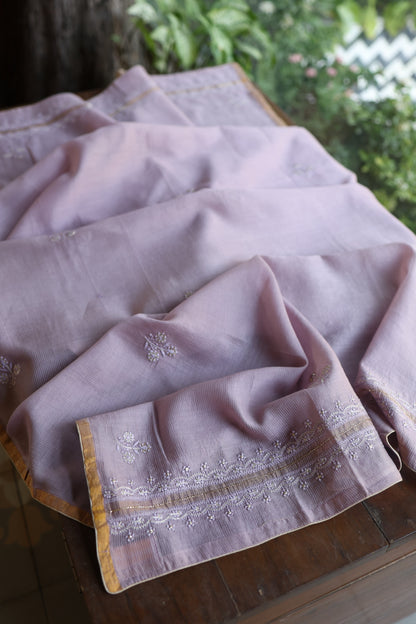 Lavender Shade Rasm Maheshwari Highlights Fabric
