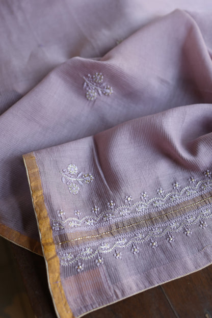 Lavender Shade Rasm Maheshwari Highlights Fabric