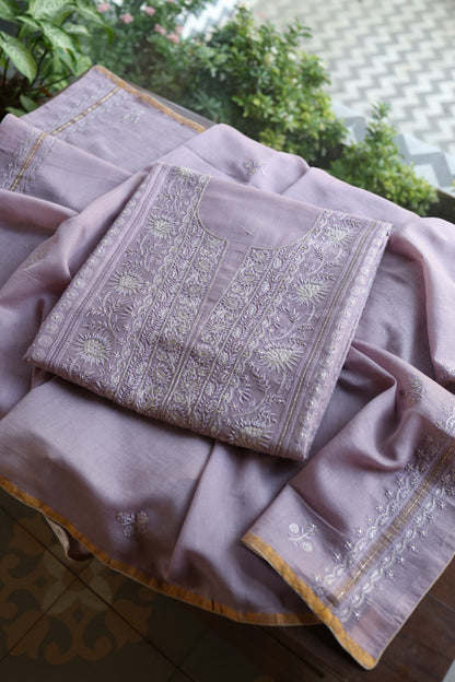 Lavender Shade Rasm Maheshwari Highlights Fabric