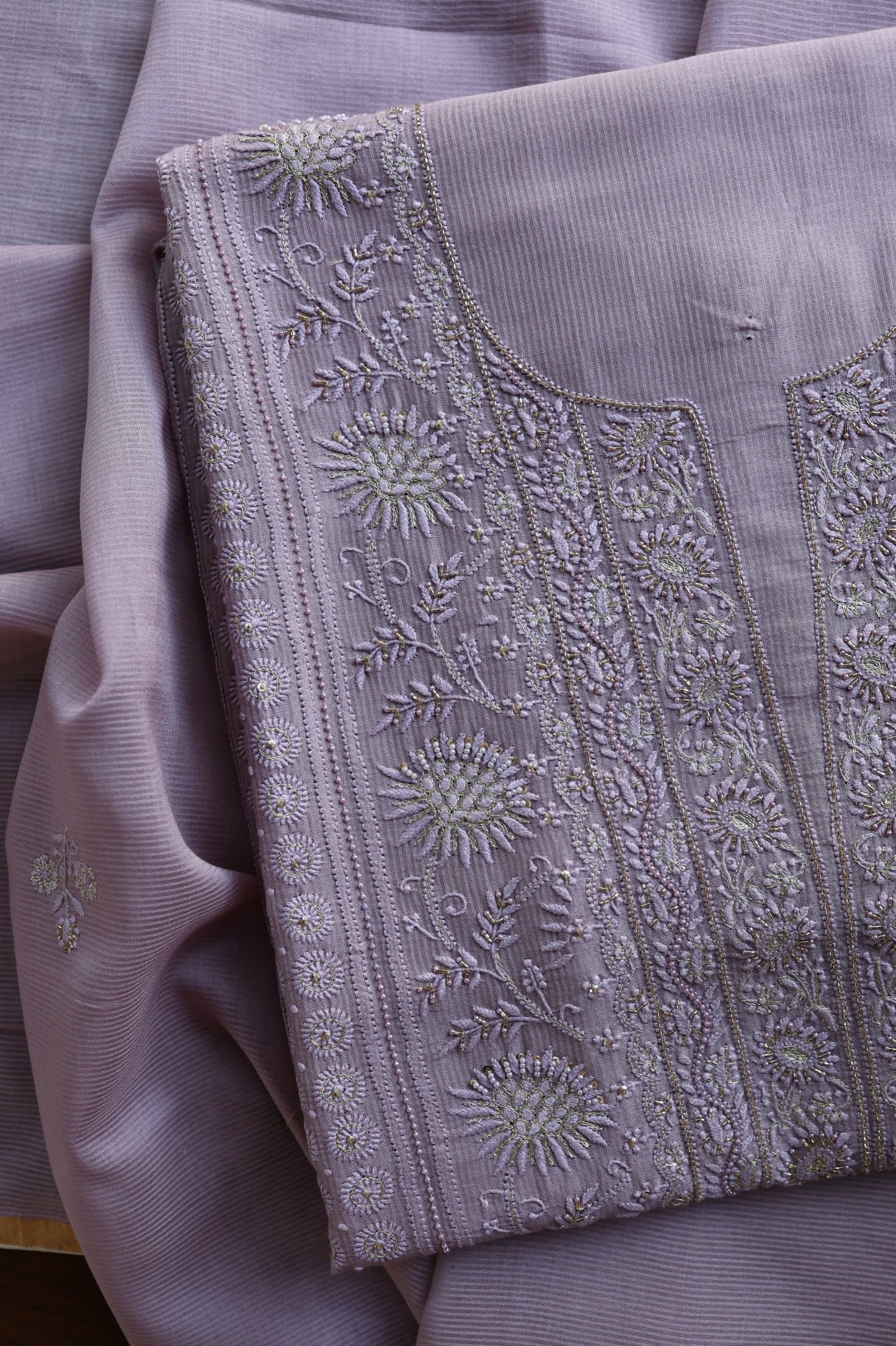 Lavender Shade Rasm Maheshwari Highlights Fabric