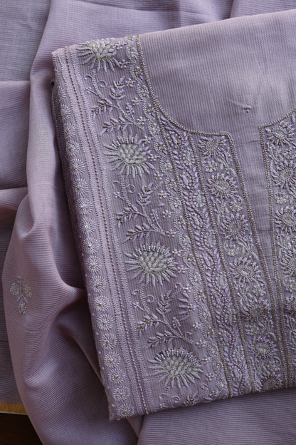 Lavender Shade Rasm Maheshwari Highlights Fabric
