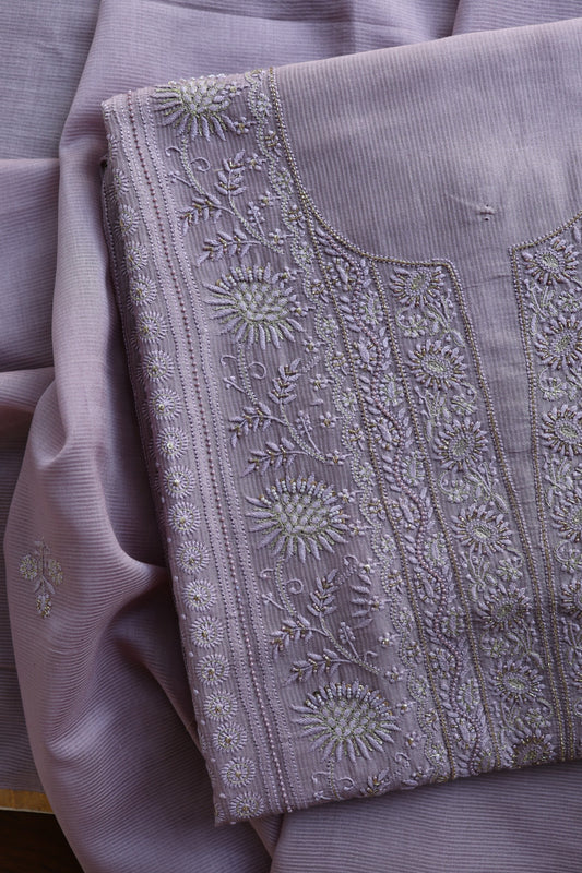 Lavender Shade Rasm Maheshwari Highlights Fabric