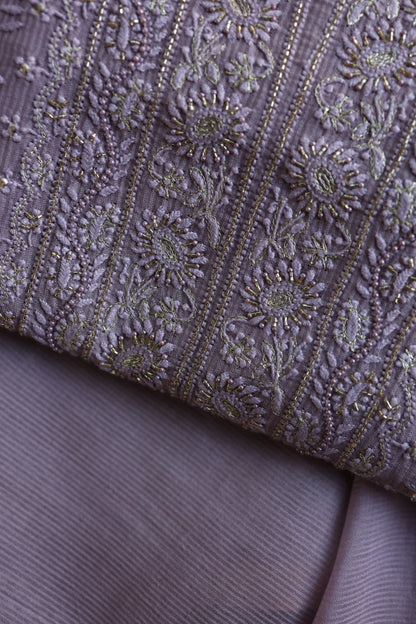 Lavender Shade Rasm Maheshwari Highlights Fabric