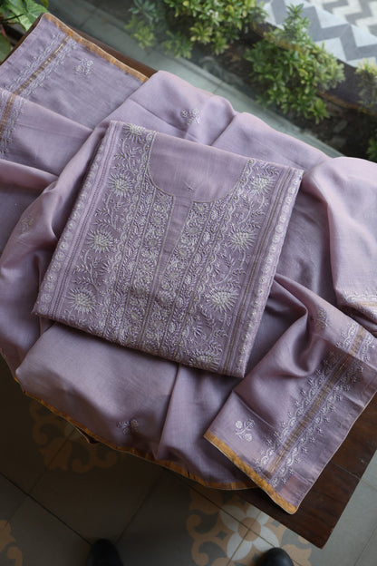Lavender Shade Rasm Maheshwari Highlights Fabric
