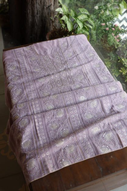 Lavender Shade Rasm Maheshwari Highlights Fabric