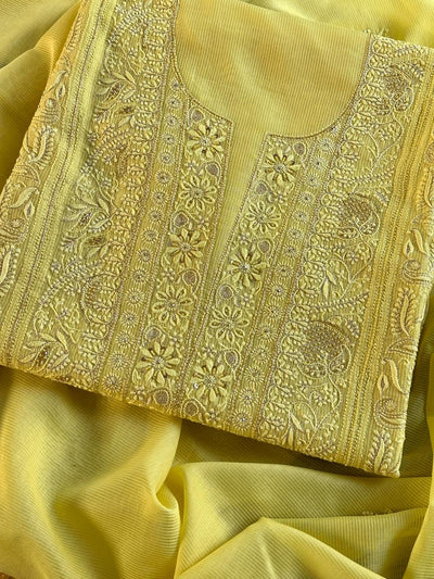 Lemon Yellow Shade Rasm Maheshwari Highlights Fabric