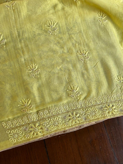 Lemon Yellow Shade Rasm Maheshwari Highlights Fabric