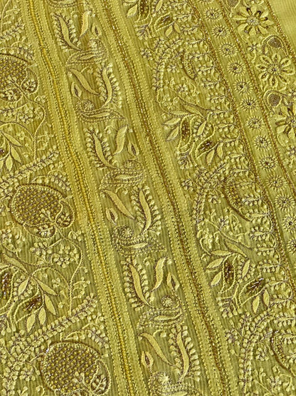 Lemon Yellow Shade Rasm Maheshwari Highlights Fabric