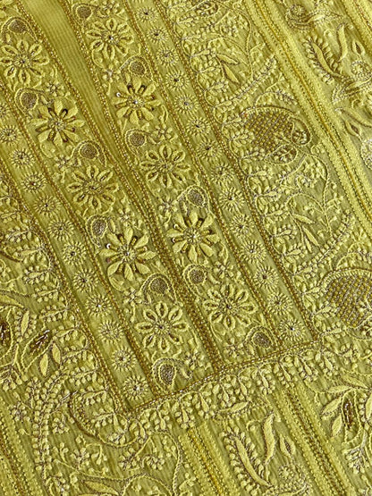 Lemon Yellow Shade Rasm Maheshwari Highlights Fabric