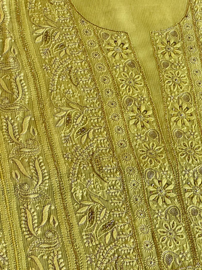 Lemon Yellow Shade Rasm Maheshwari Highlights Fabric