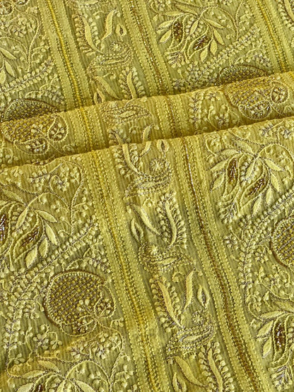 Lemon Yellow Shade Rasm Maheshwari Highlights Fabric