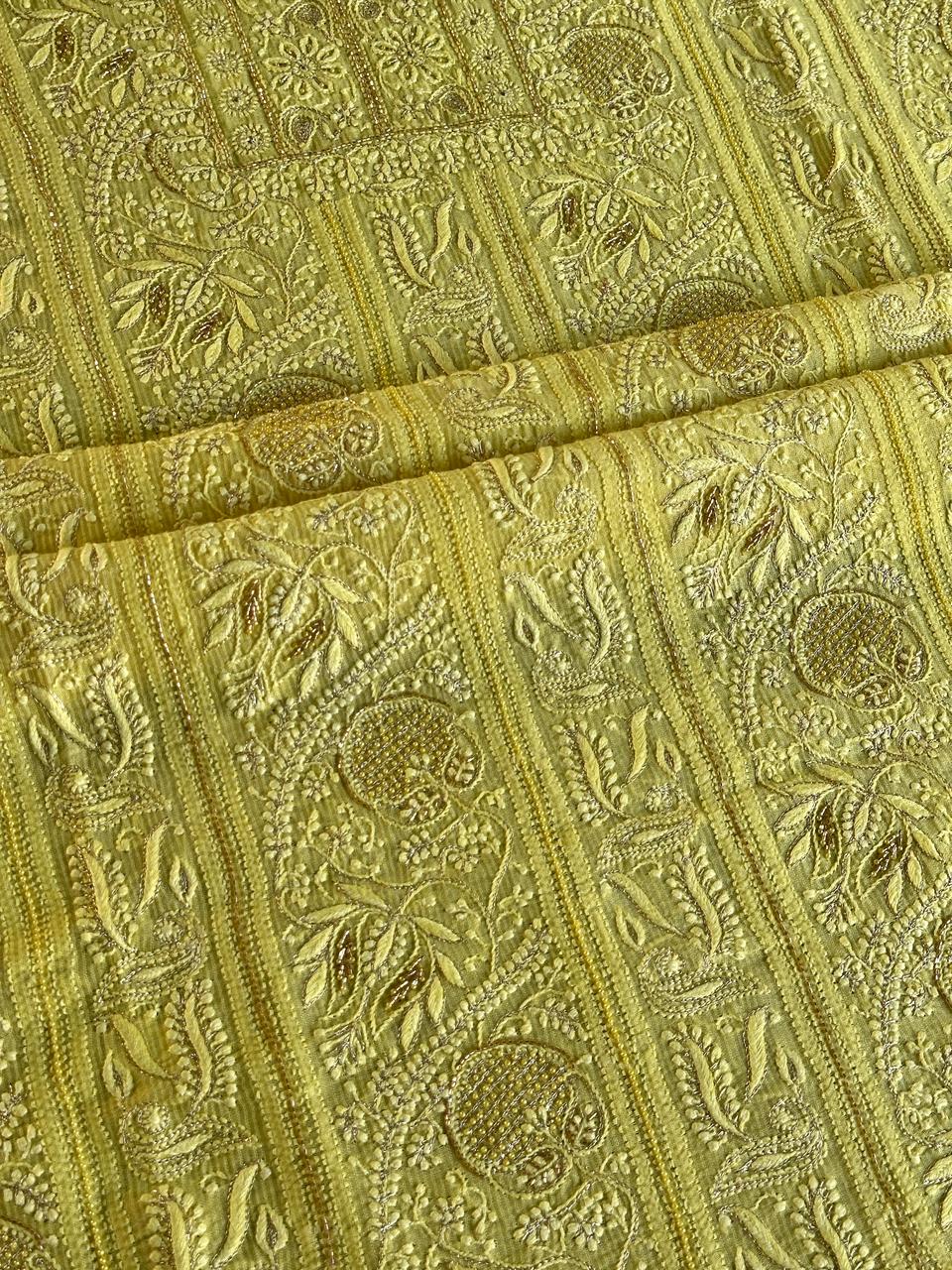 Lemon Yellow Shade Rasm Maheshwari Highlights Fabric