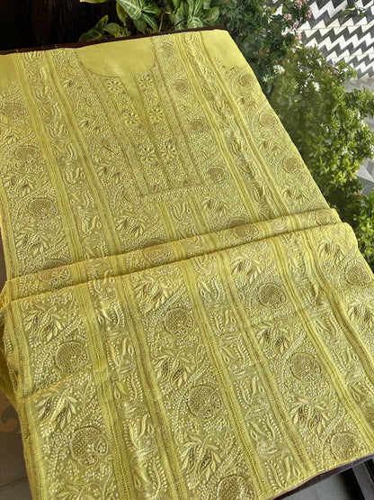 Lemon Yellow Shade Rasm Maheshwari Highlights Fabric