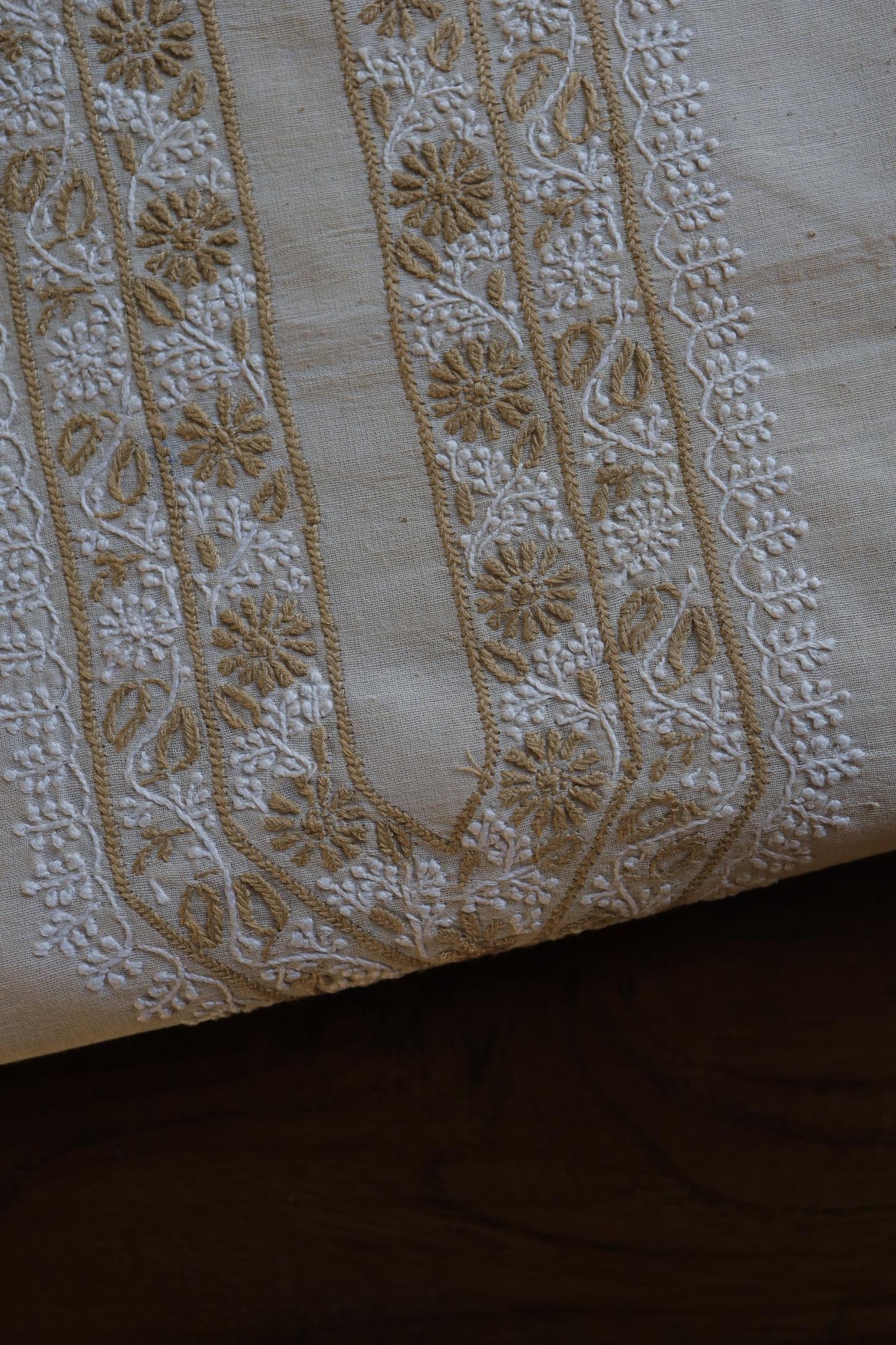 Light Beige Malkha Handspun Khadi Kurtas Unisex Fabric