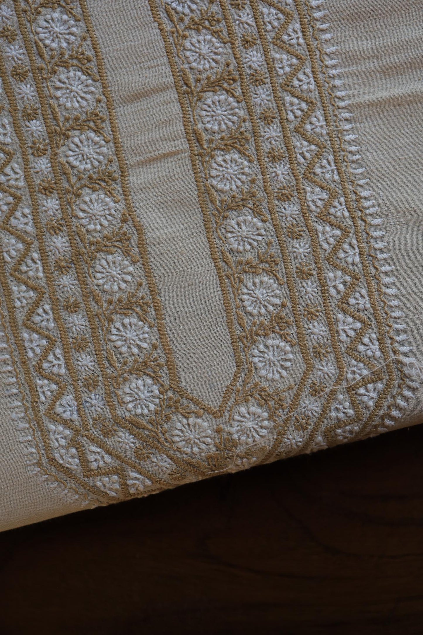 Light Beige Malkha Handspun Khadi Kurtas Unisex Fabric