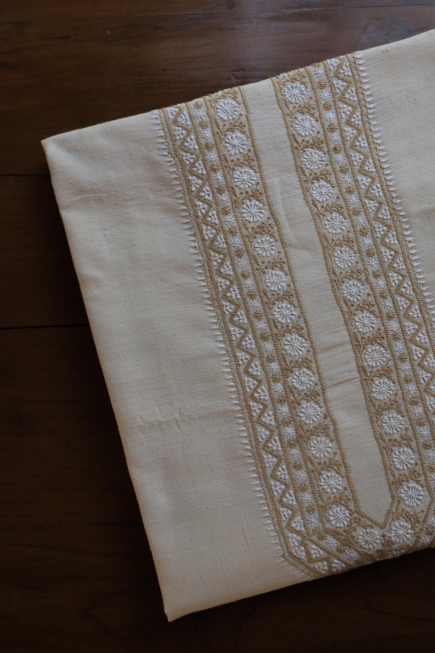 Light Beige Malkha Handspun Khadi Kurtas Unisex Fabric