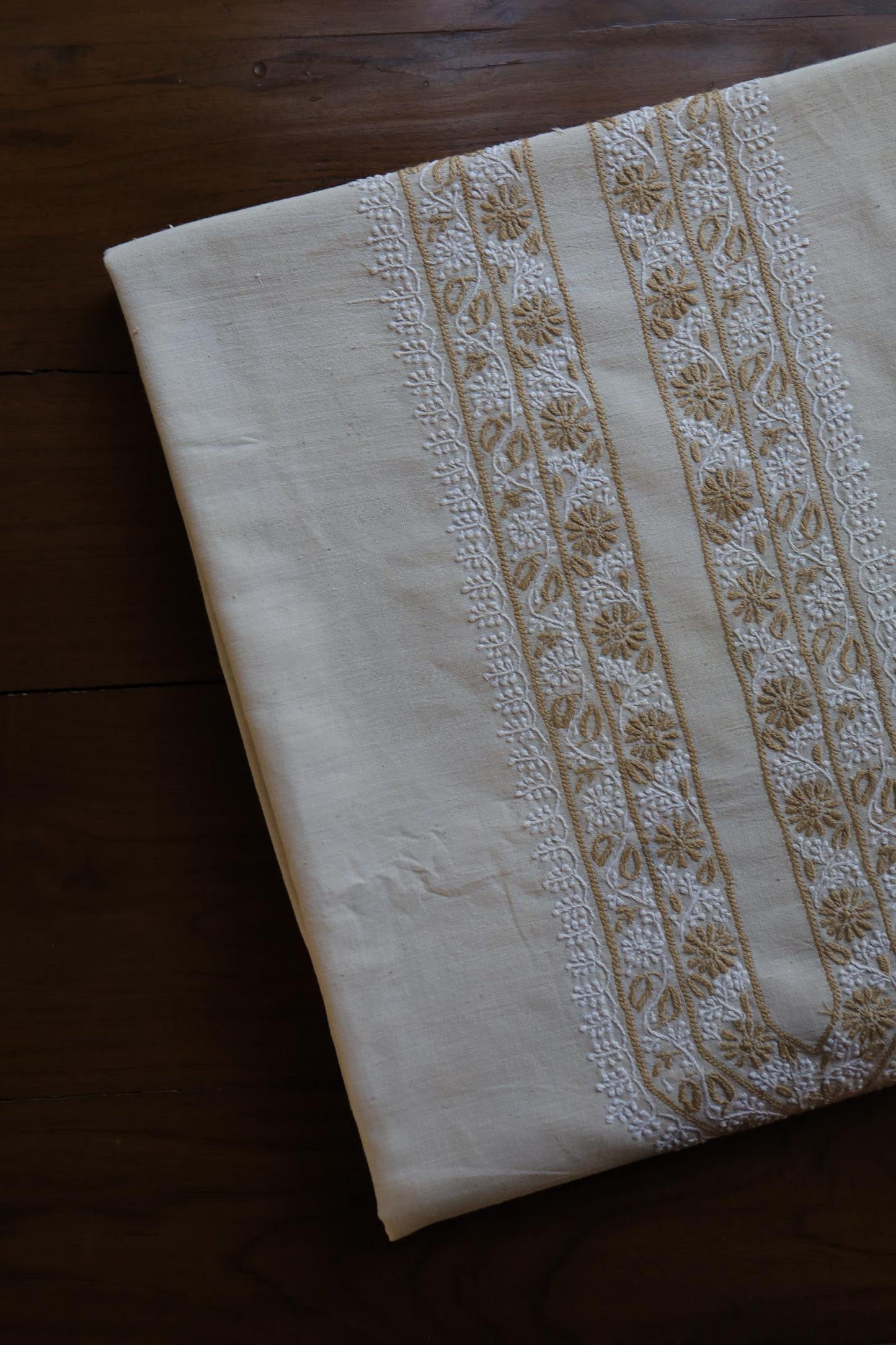 Light Beige Malkha Handspun Khadi Kurtas Unisex Fabric